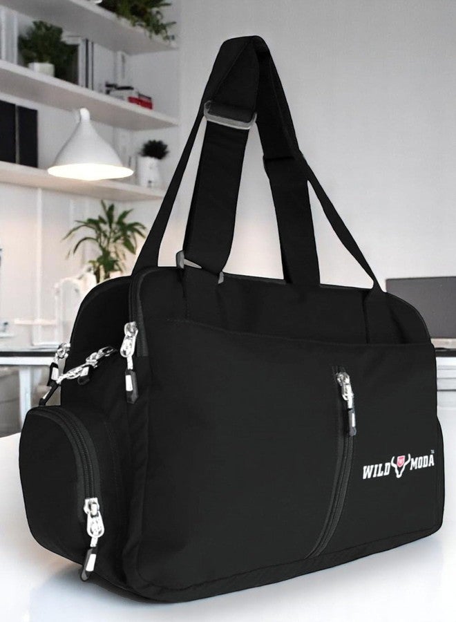 WILD MODA Designer Luxe: Spacious Office Bag, Shoulder Bag, Handbag & School Bag for Women (Black) - Image 2